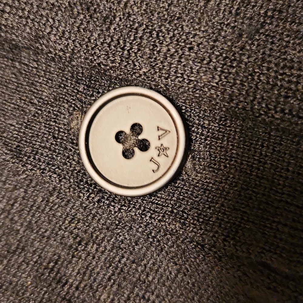 John Varvatos U.s.a Flannel Button Down V Neck Lightweight Knit Cardigan Sweater - Picture 4 of 10